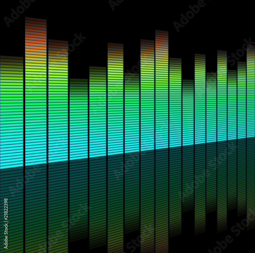 Colored equalizer graphic