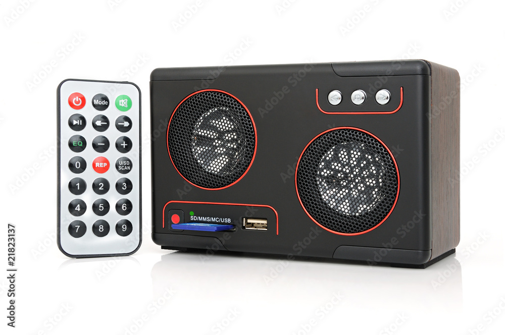 Fototapeta premium Speaker with card-reader and USB
