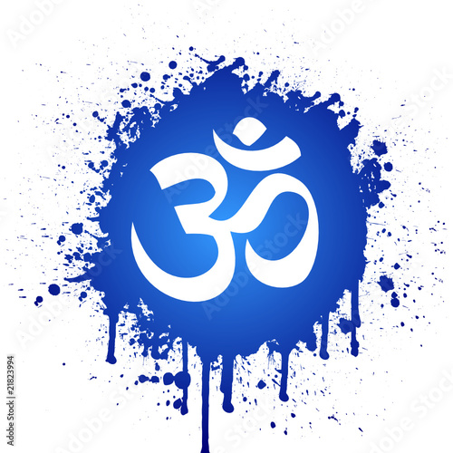 ohm in blue spatter
