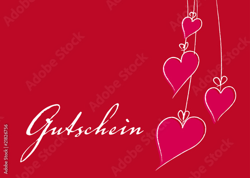 Gutschein mit Herzen