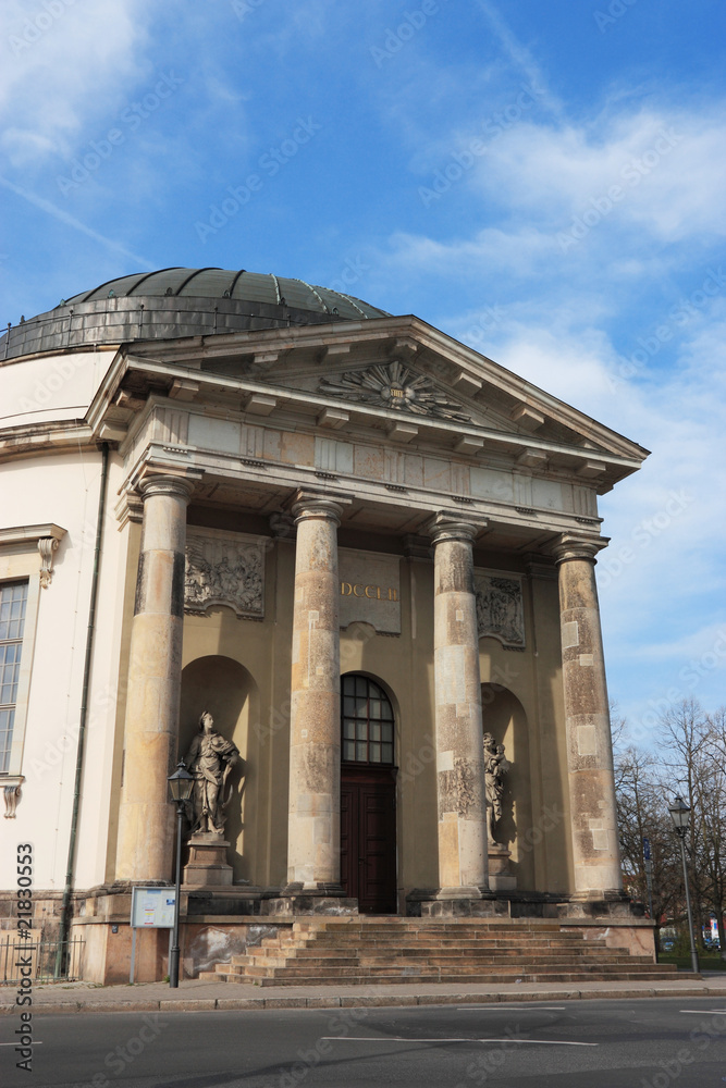 Fototapeta premium Französische Kirche Potsdam hochkant, Ausschnitt