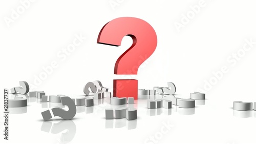 interrogativo 3d rosso