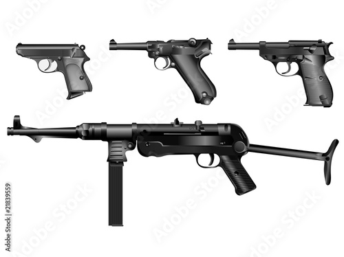 Germans guns isolated on white