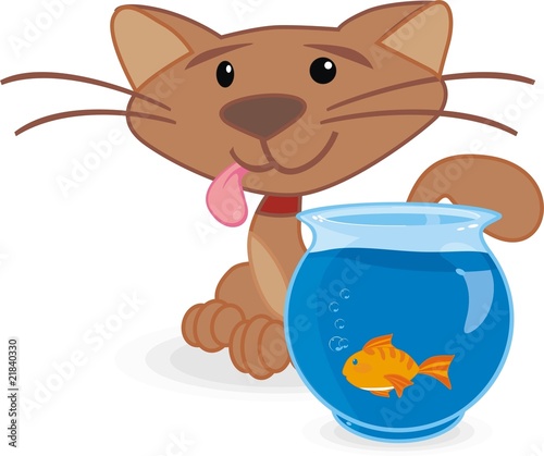 cat and fish