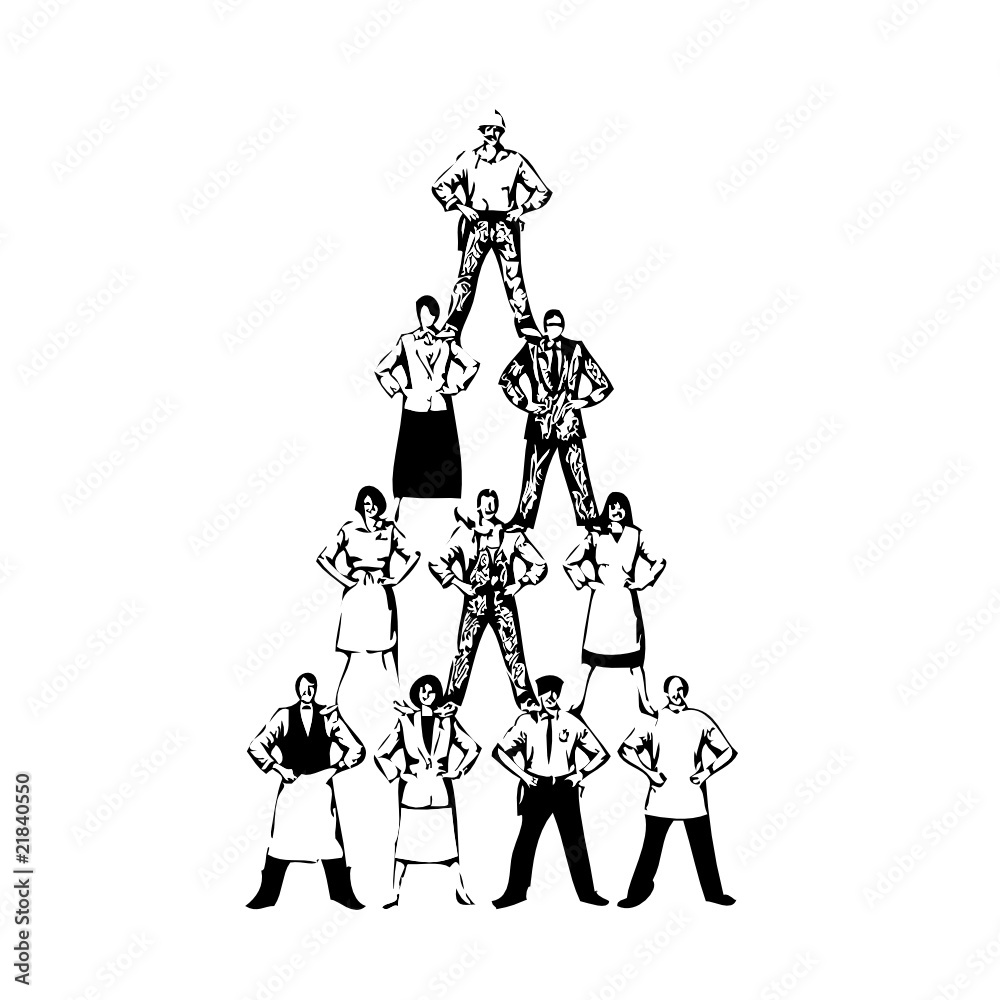 Pyramide Humaine Illustration Stock Vector Adobe Stock