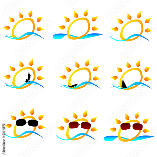 sun illustration for logo