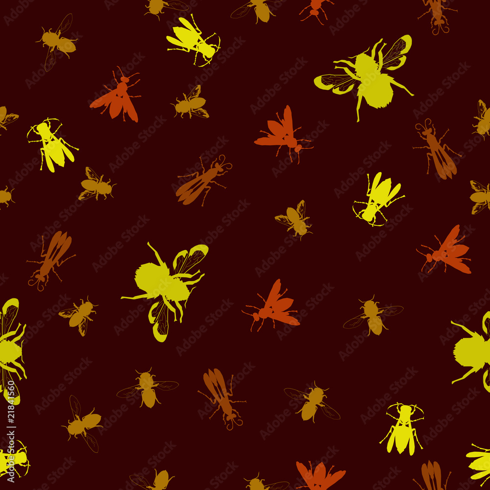 Seamless stinging insect background Seamless stinging insect background