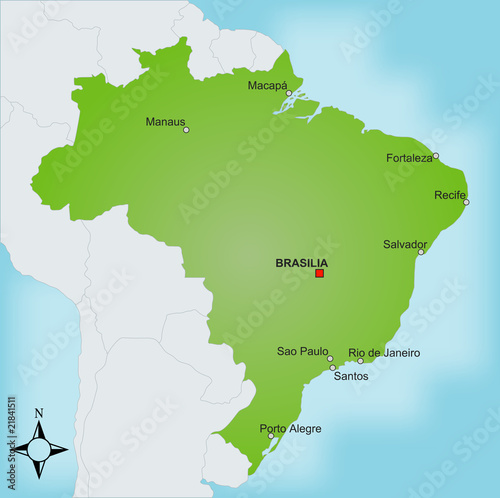Karte Brasilien