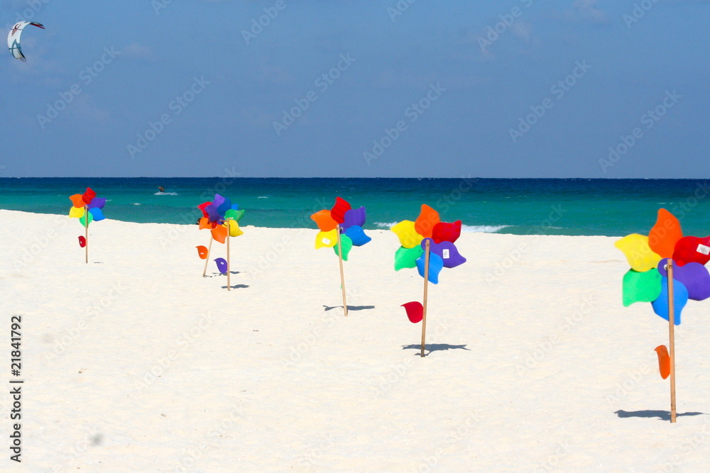 Pinwheels at the beach - Playa del Carmen, Mexico