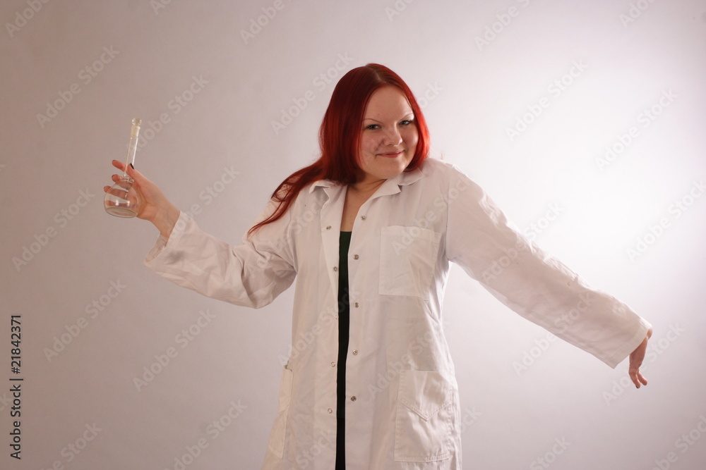 scientist in white coat