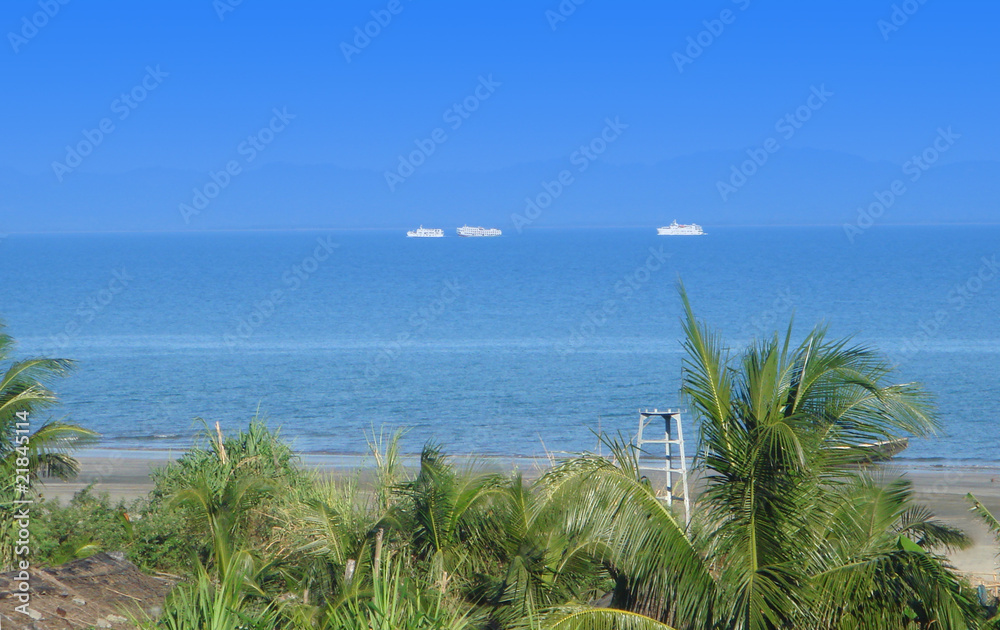 Coastline of Saint Martins Island Bangladesh