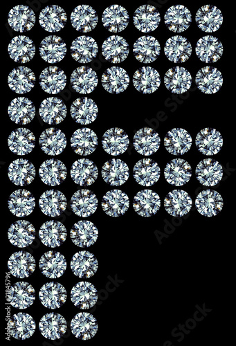 Diamond letter - F , Diamant-Buchstabe