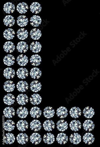 Diamond letter - L , Diamant-Buchstabe