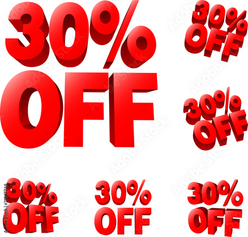 30% off Discount sale sign