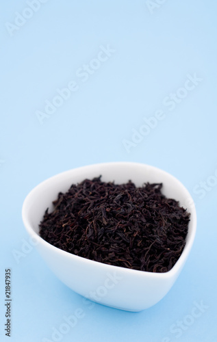 Loose Leaf Tea in White Bowl