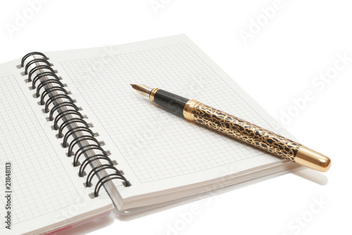 Golden Pen and notebook