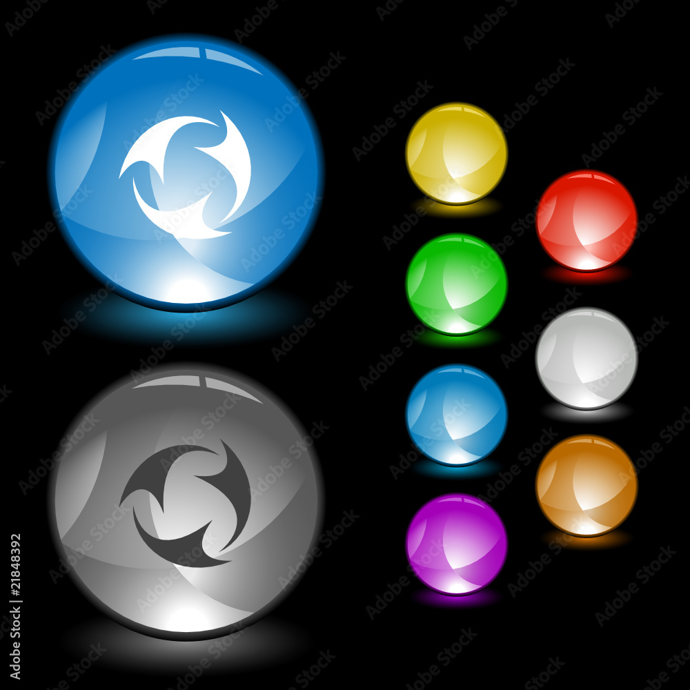 Abstract recycle symbol. Vector interface element. Abstract recycle symbol. Vector interface element.