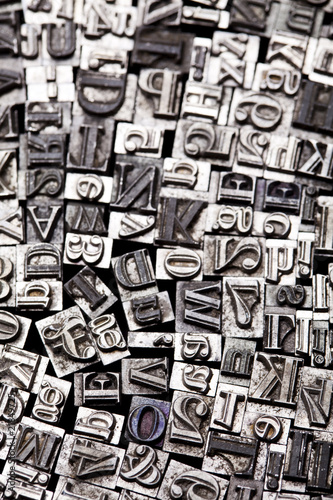 Obraz na płótnie Metal type blocks