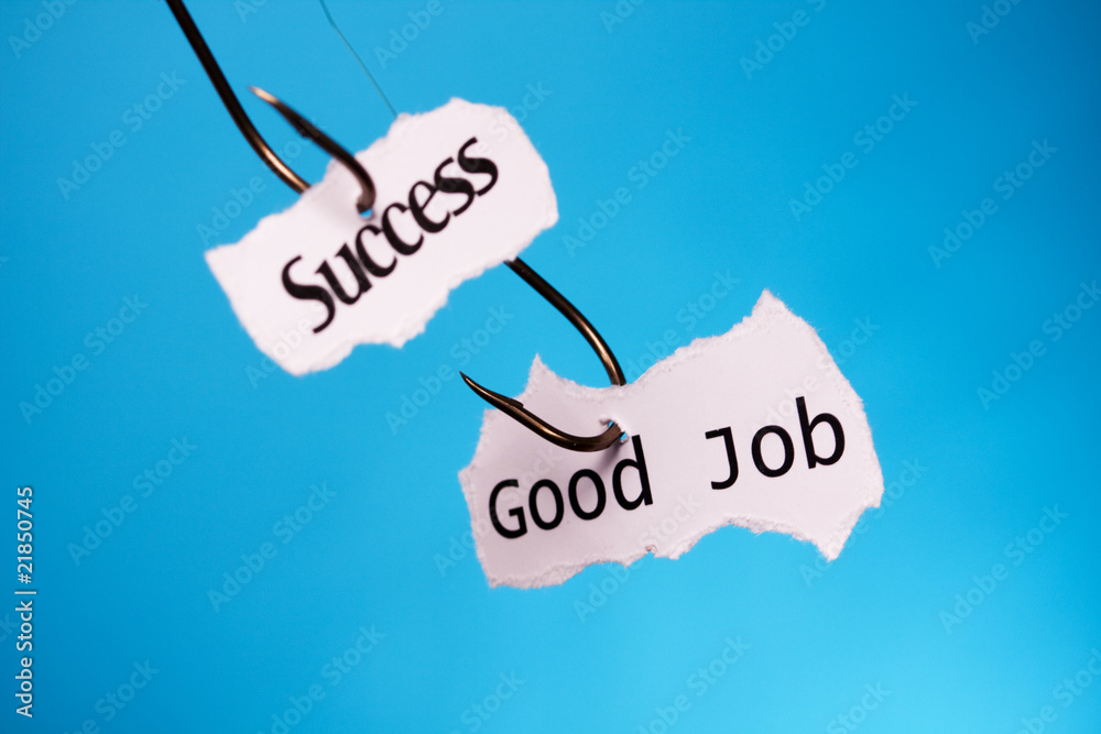 success and good job on hook