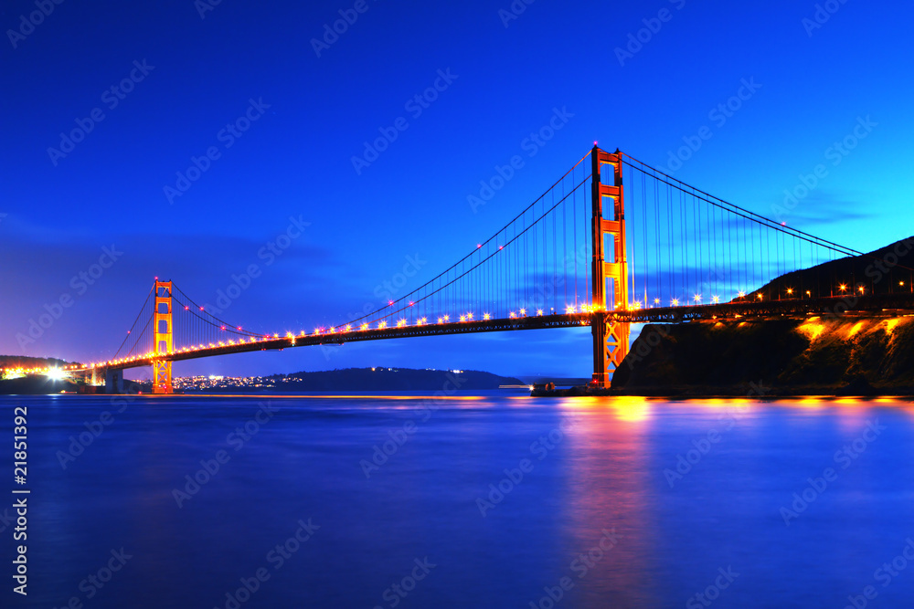 Golden Gate minutes after sunset
