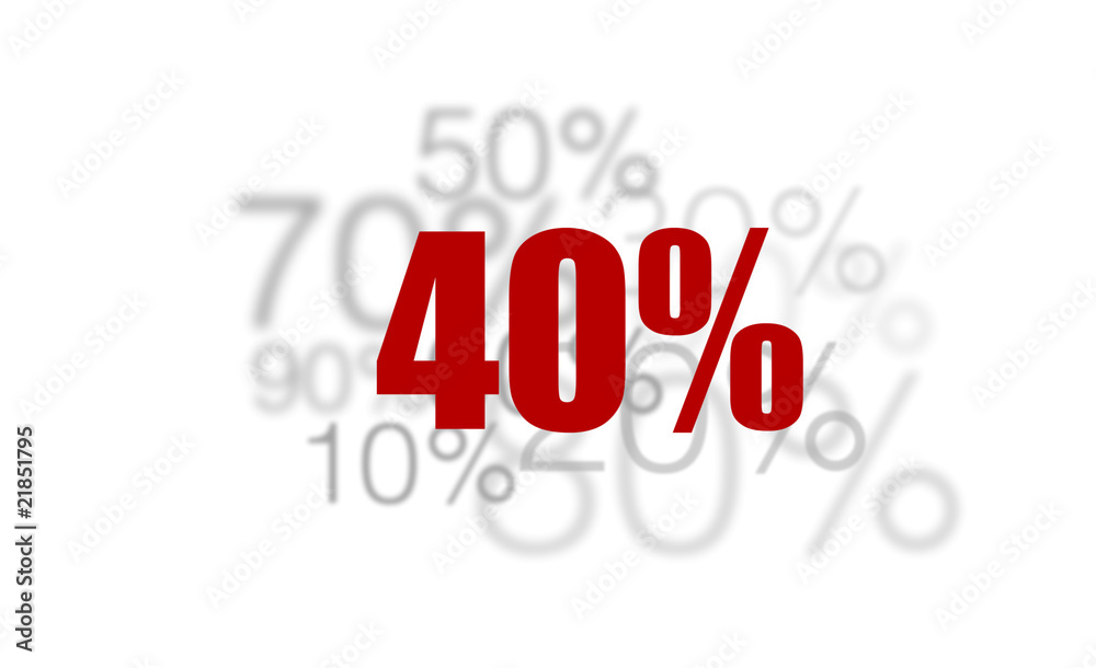 40 Pourcent Rouge Sur Fond Blanc Et Chiffres Gris Ilustraci n De 40-pourcent-rouge-sur-fond-blanc-et-chiffres-gris-ilustraci-n-de