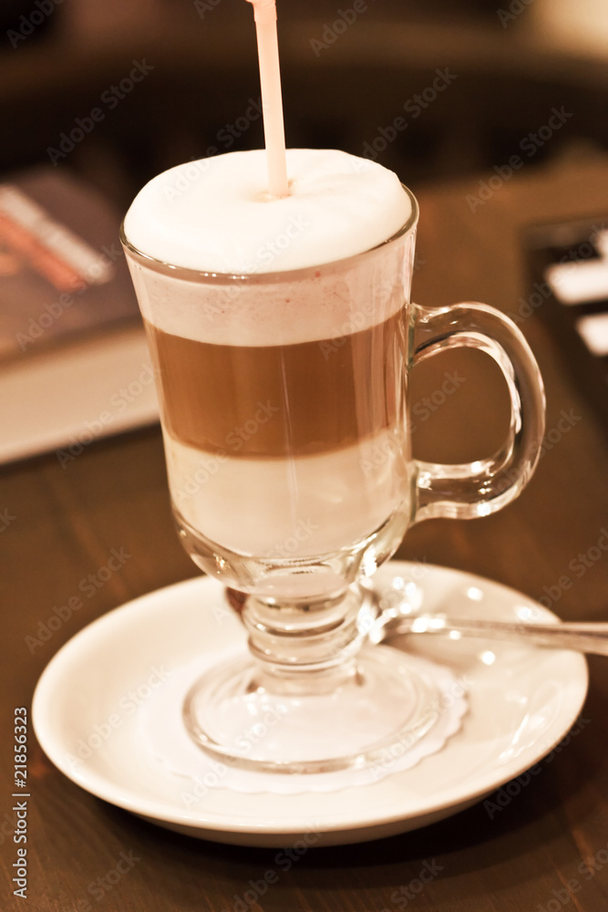 Coffee Latte in a glass Coffee Latte in a glass