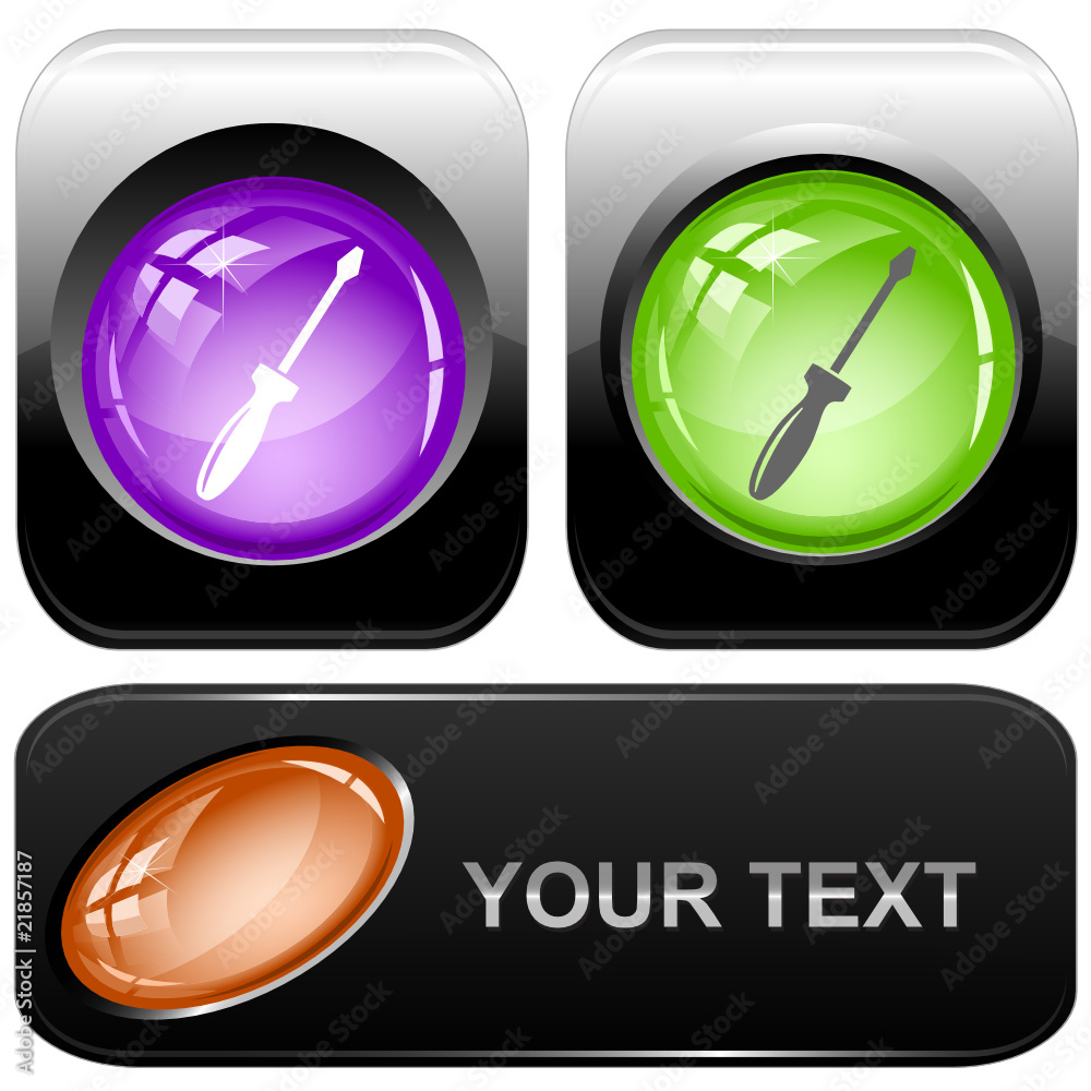 Screwdriver. Vector internet buttons. Screwdriver. Vector internet buttons.