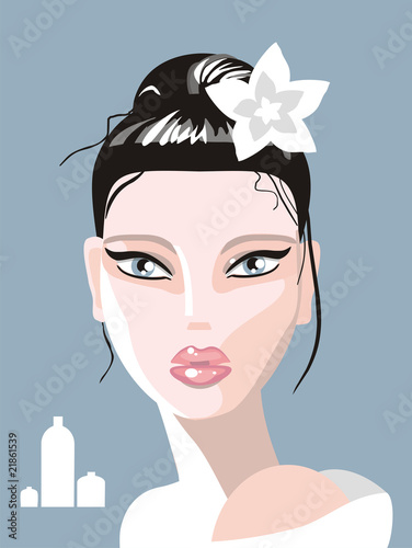The beauty on a session of spa-procedures