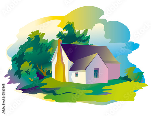 Village house landscape