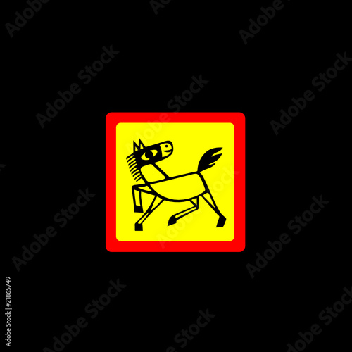 horse symbol in frame