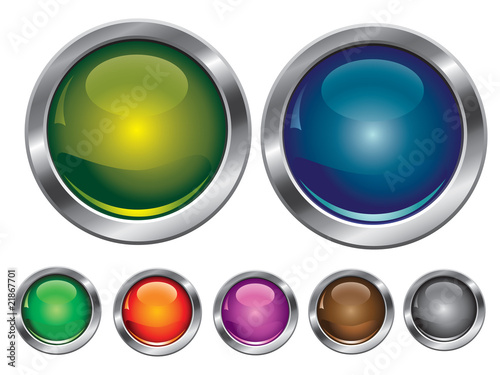 Free Download Vector collection of buttons in various colors - GFXLoad