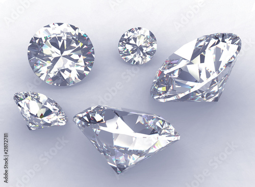 Set of five beautiful diamonds