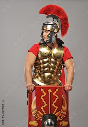 Obraz na plátně Portrait of a legionary soldier