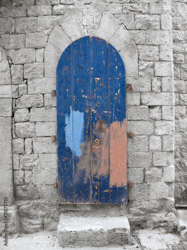 Crumbling Blue Frontdoor.