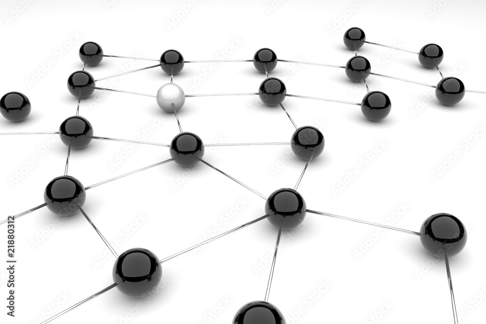Fototapeta premium linked_spheres_black_white02.jpg