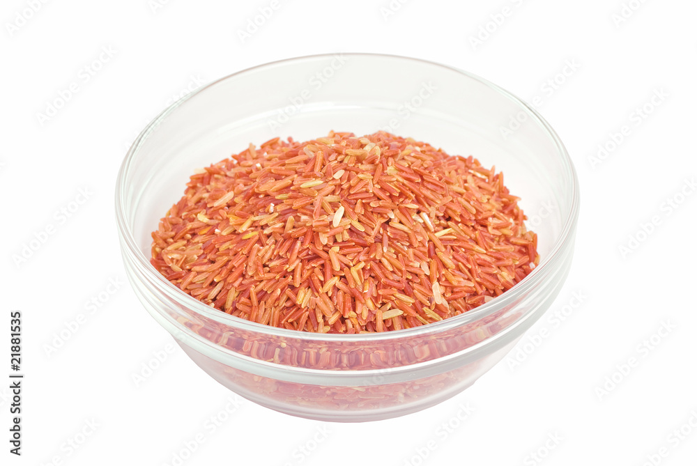 Brown rice in the plate Brown rice in the plate