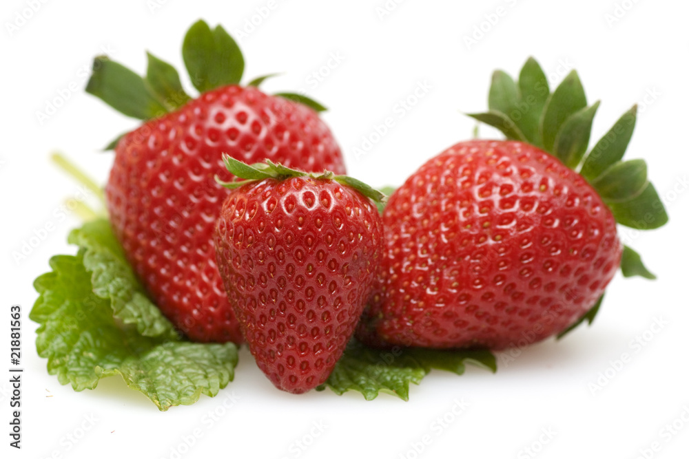 Strawberries on white Strawberries on white
