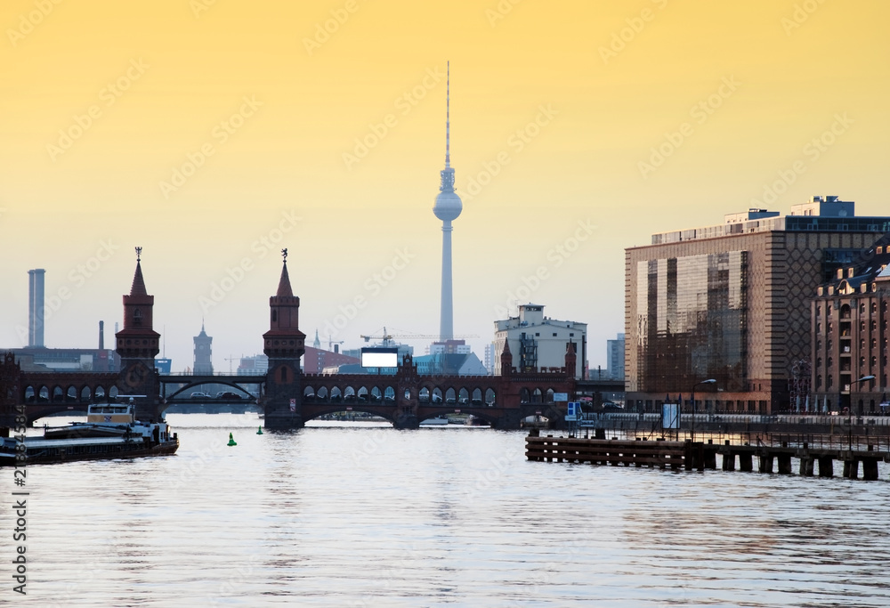 berlin skyline - obrazy, fototapety, plakaty 