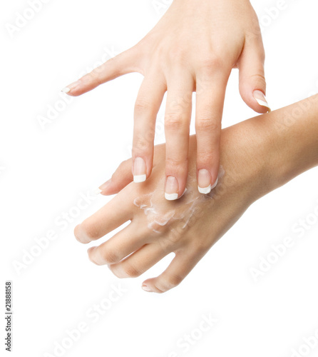 woman s hand isolated