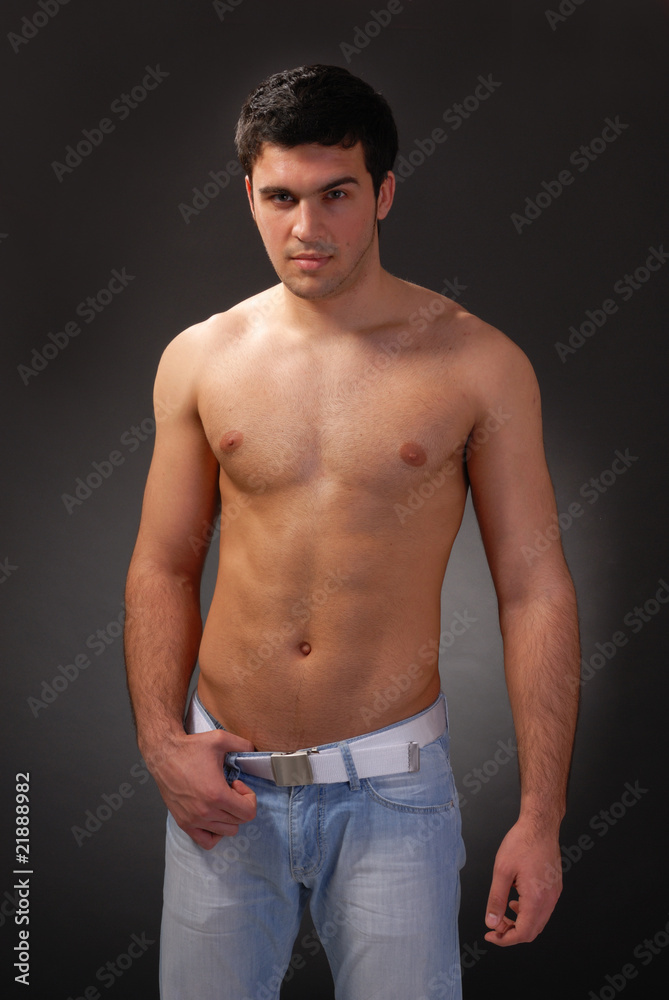 handsome man posing in studio handsome man posing in studio