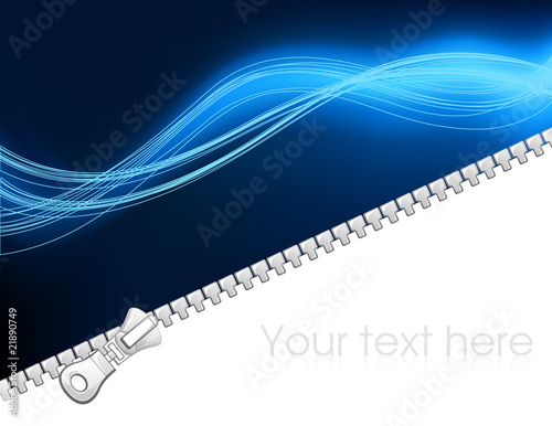 Lightning background with zipper