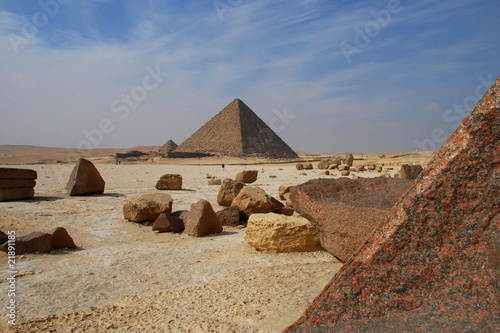 Steine an den Pyramiden