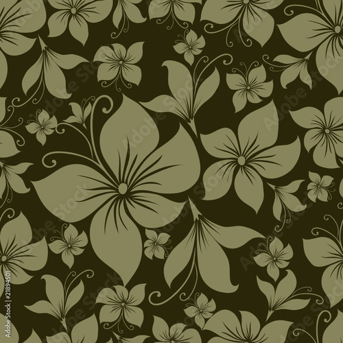 Vector Seamless vintage floral pattern