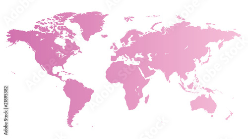 Pink World map