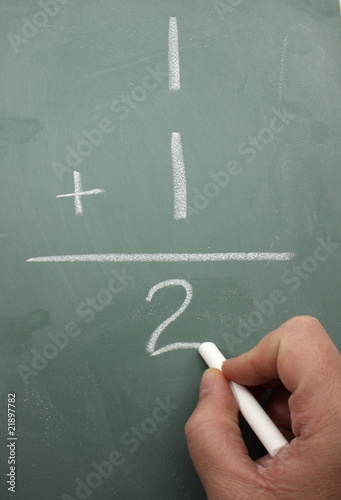 One plus One equals Two on Blackboard
