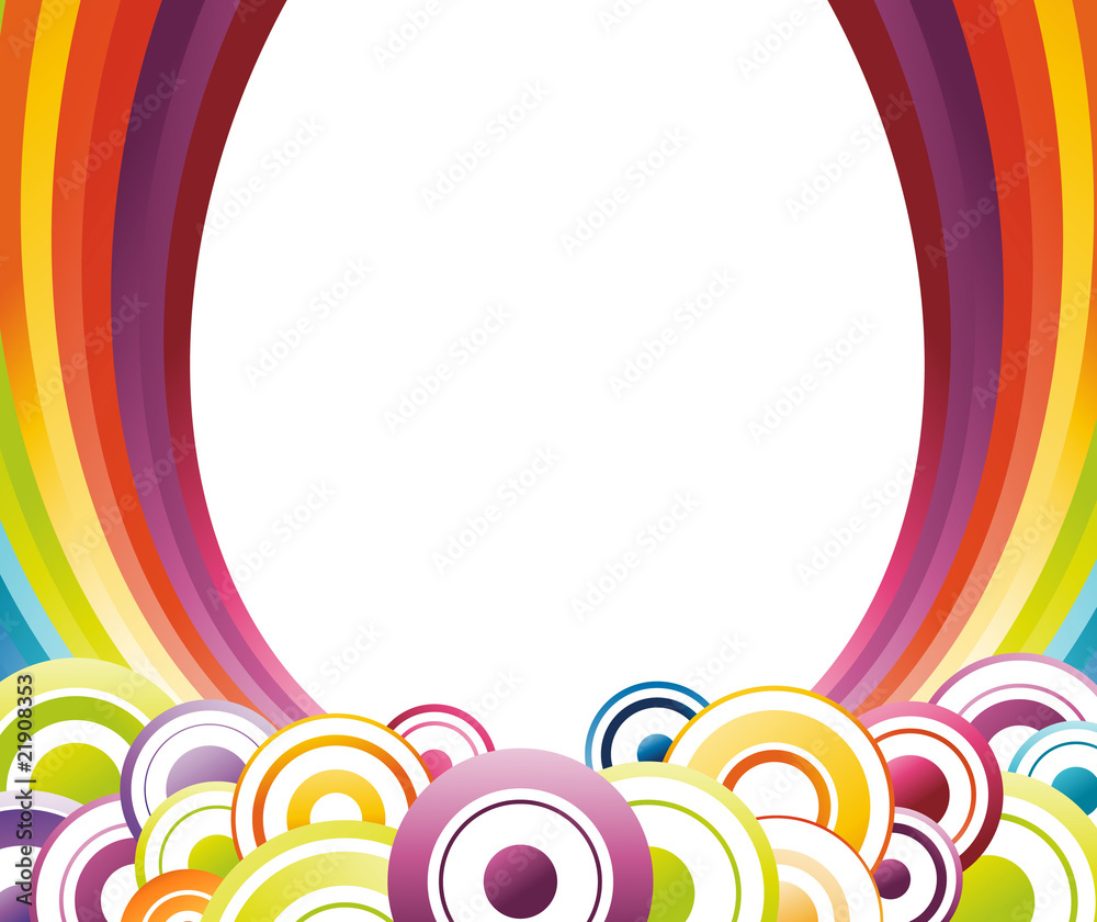Colorful rainbow card template Colorful rainbow card template