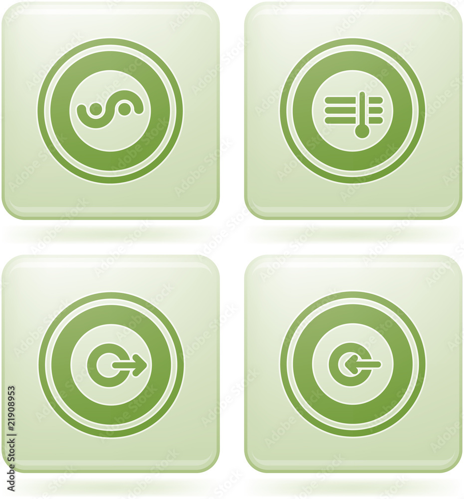 Olivine Square 2D Icons Set: Abstract Olivine Square 2D Icons Set: Abstract