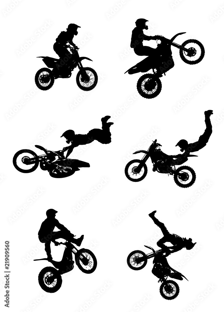 Fototapeta premium Jumipng motorcycle