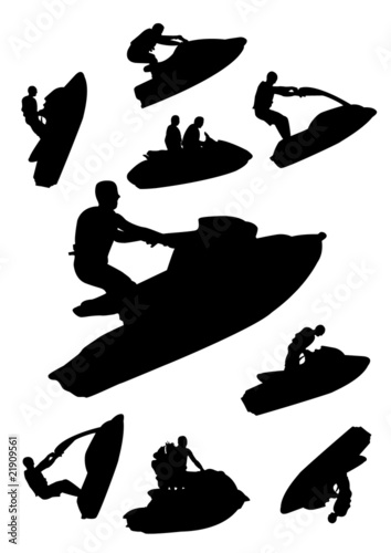 Jet ski Silhouettes