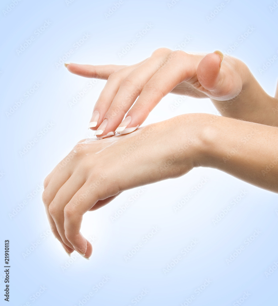 woman's hand isolated